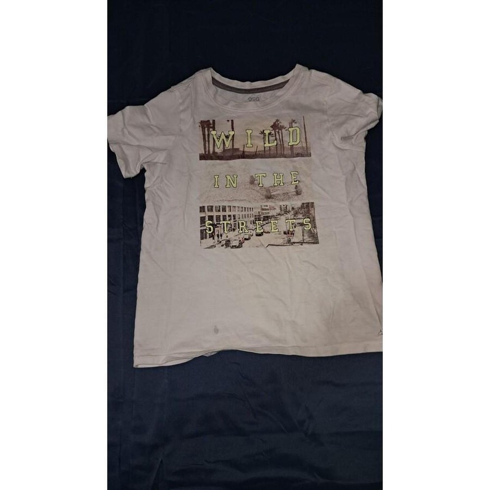 DSG Graphic T-Shirt Boys 8-9 Small Beige Wild In The Streets Urban Skater